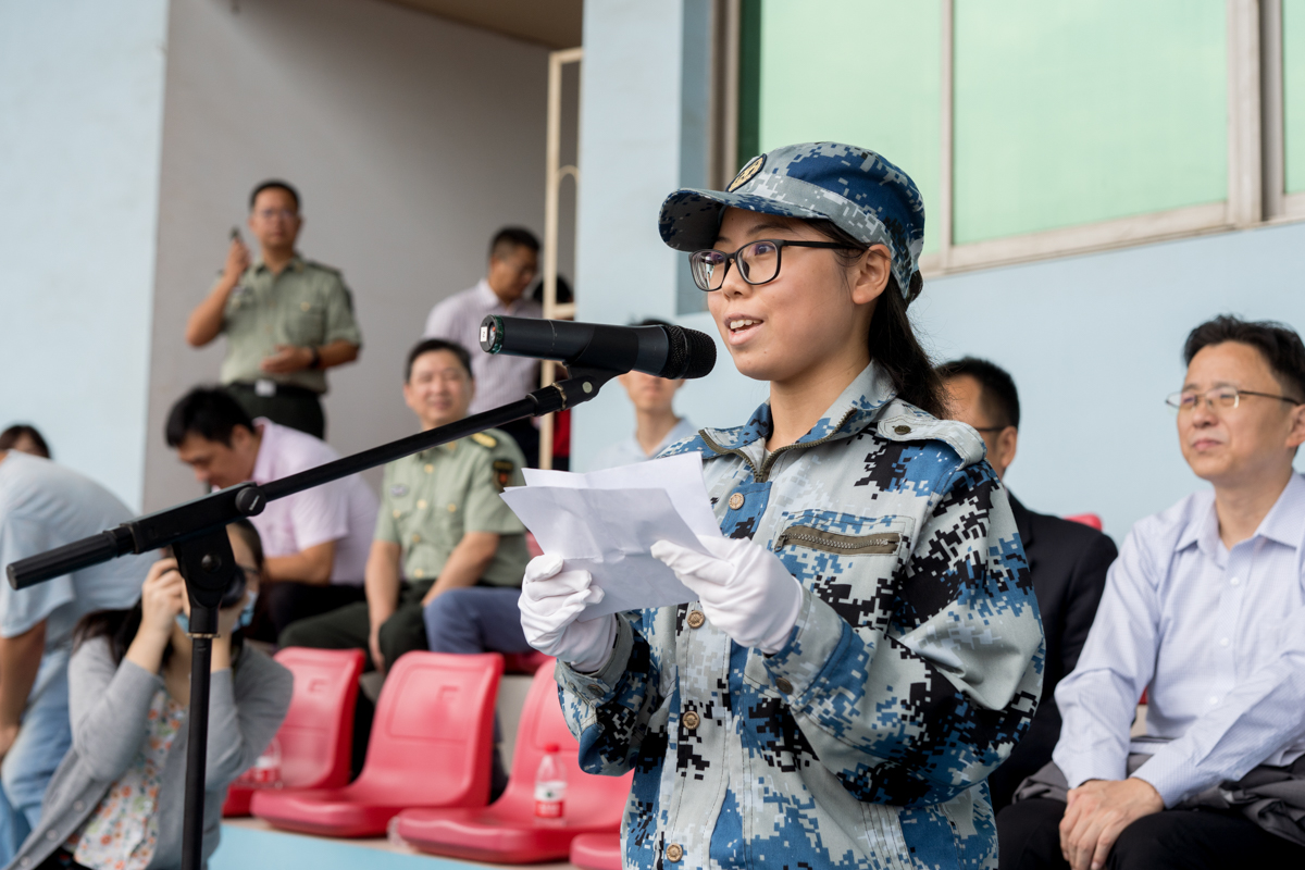 学员代表讲话（学通社记者 刘博文 摄）